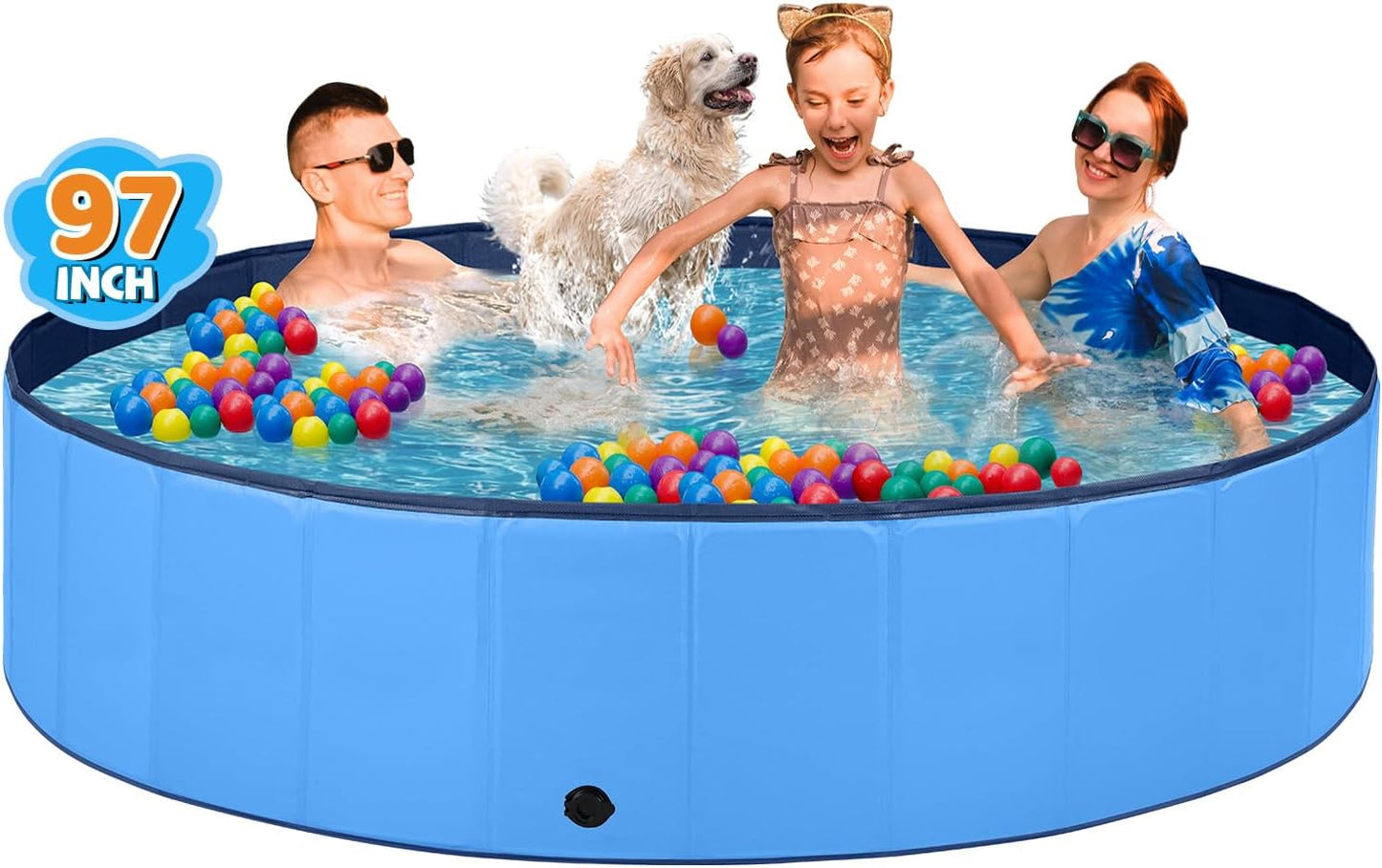 Durable Foldable Dog Pool – Easy to Set Up and Perfect for Big Dogs