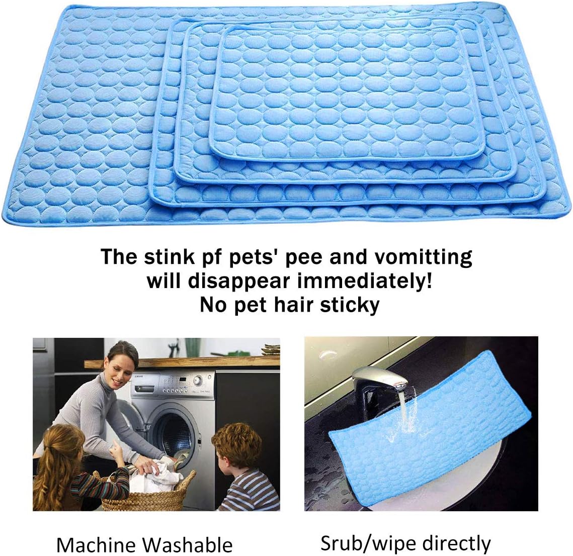 Dog Cooling Pad – Reversible, Washable Summer Mat