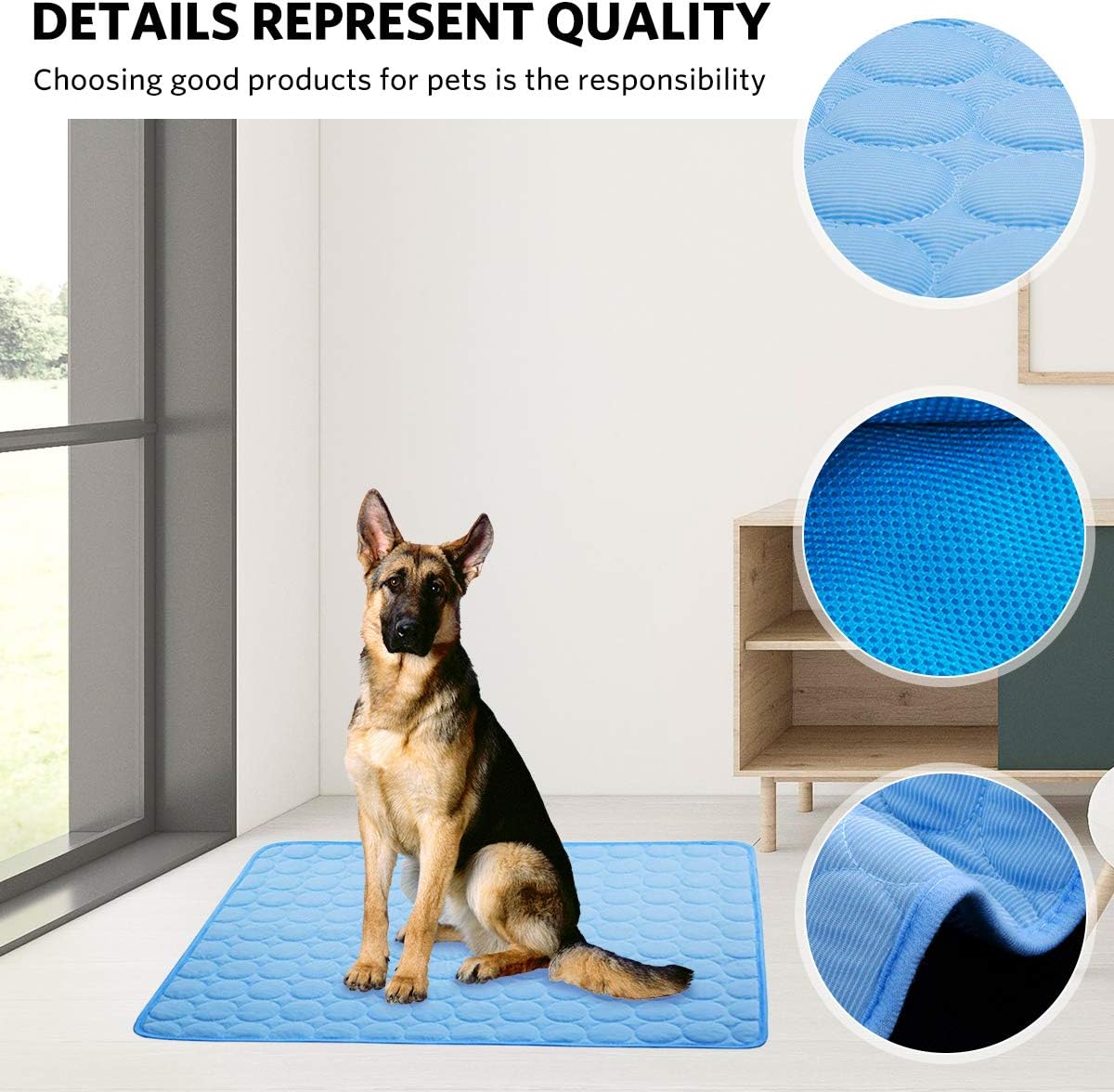 Dog Cooling Pad – Reversible, Washable Summer Mat