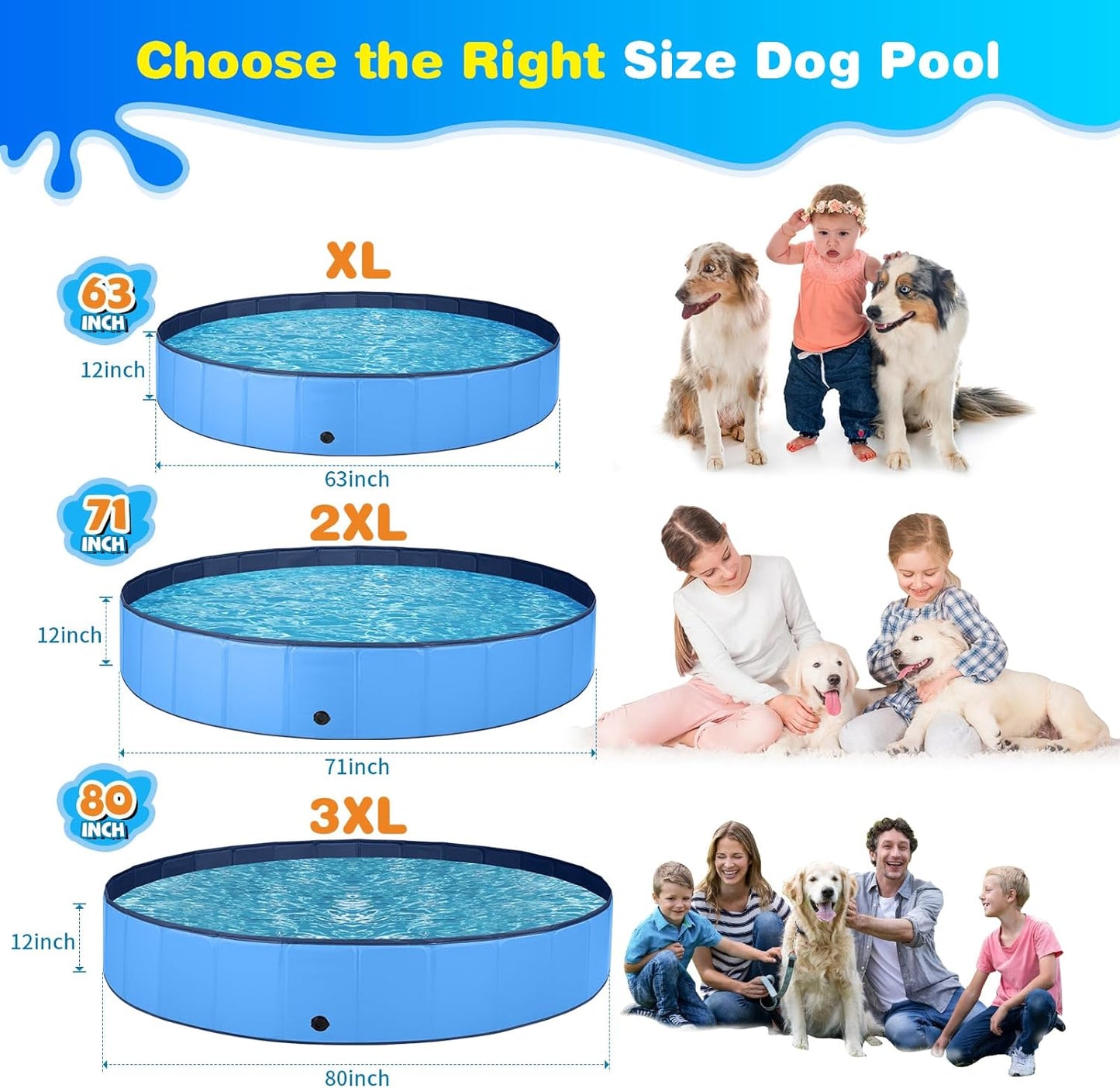 Durable Foldable Dog Pool – Easy to Set Up and Perfect for Big Dogs