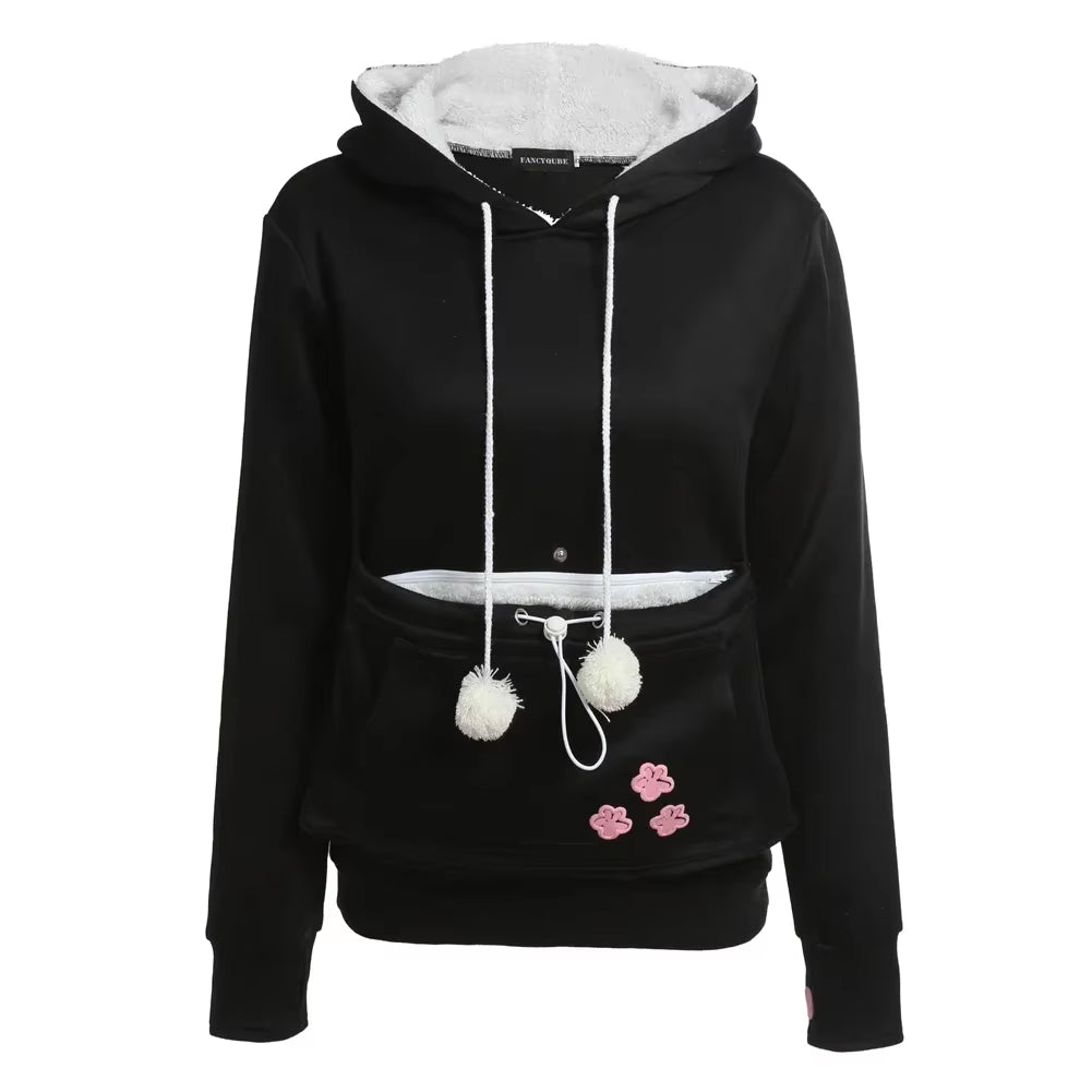 Fashion 2023 High Quality Cat Lovers Hoodies Ears Cuddle Pouch Dog Pet Hoodies for Casual Kangaroo Pullovers Sweatshirt New