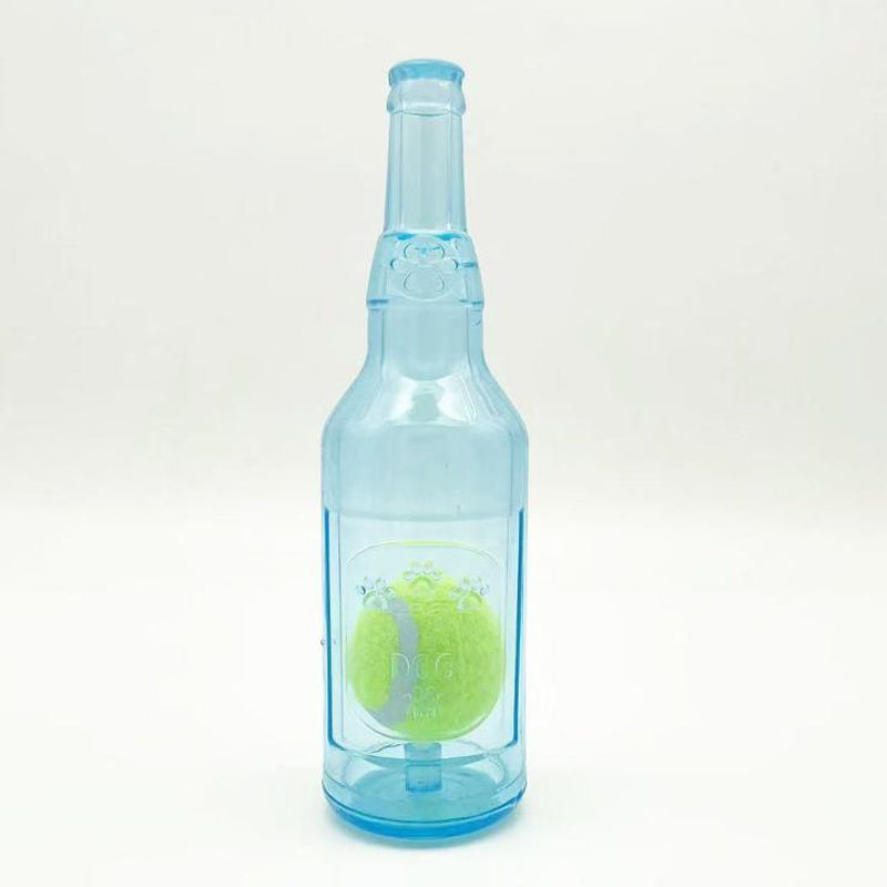 Bark-tastic Squeaky Chew Toy: The Bottle That Thinks It's a Tennis Ball's Spa Day!