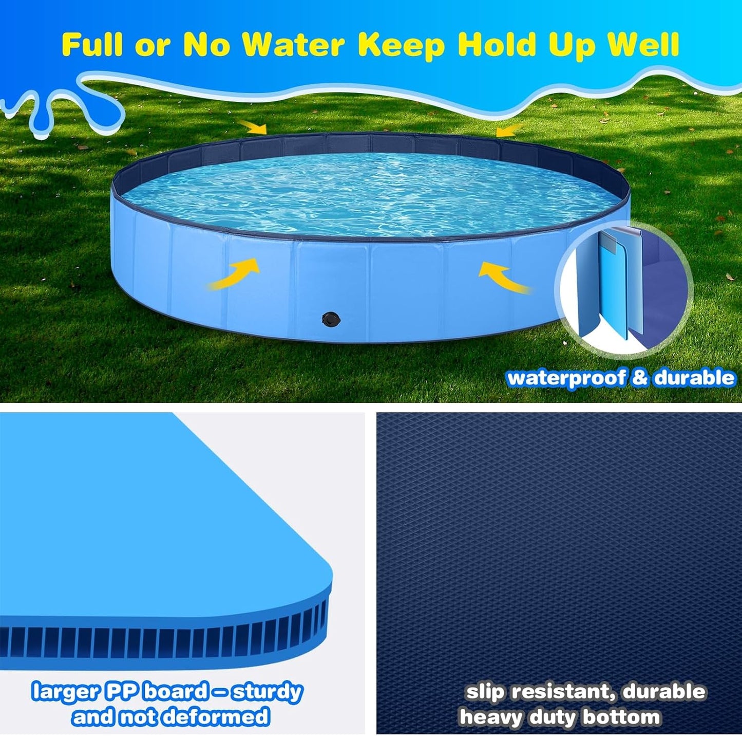 Durable Foldable Dog Pool – Easy to Set Up and Perfect for Big Dogs