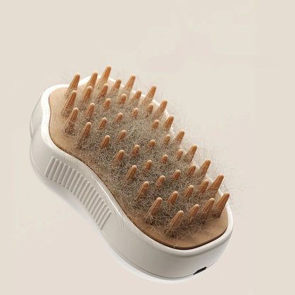 Steam Brush – 3-In-1 Pet Grooming Comb with Water Spray for Cats and Dogs