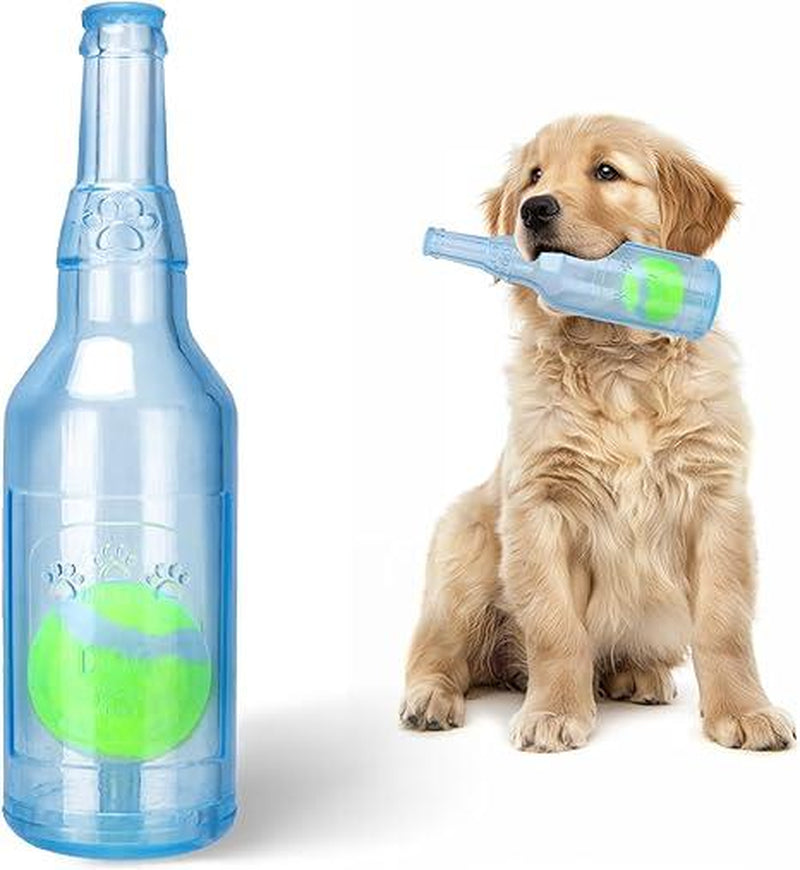 Bark-tastic Squeaky Chew Toy: The Bottle That Thinks It's a Tennis Ball's Spa Day!